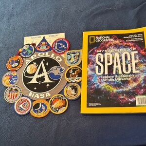 NASA Apollo Souvenir Patch Set - Black and Multi